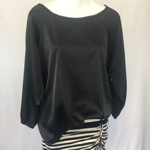 Kasper | 100% Silk Black Blouse